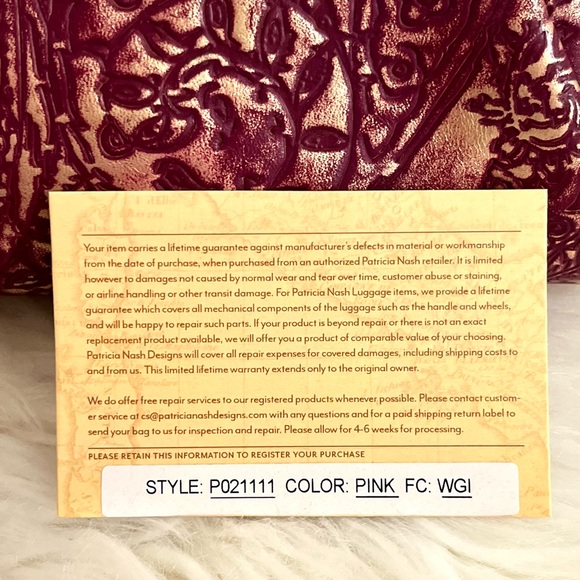 Purple Pink Tooled Leather Patricia Nash Bag - Picture 8 of 8